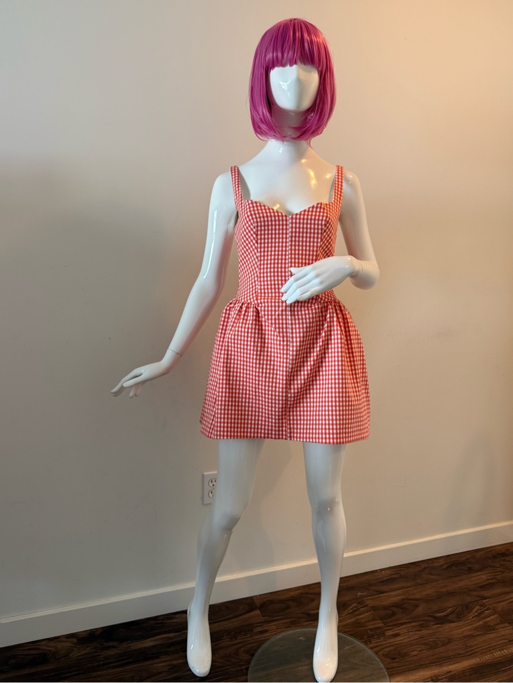 Zara Red Gingham Mini Dress